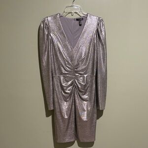 Silver Metallic Party Dress